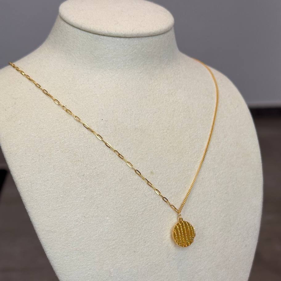 3D double-sided round necklace