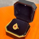 Shahed ring with red gemstone