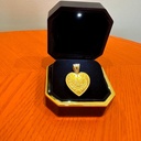 Half pentagon heart necklace
