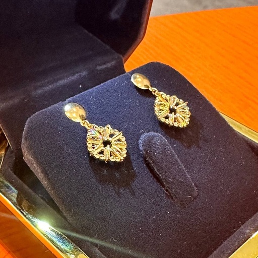 3D square earrings
