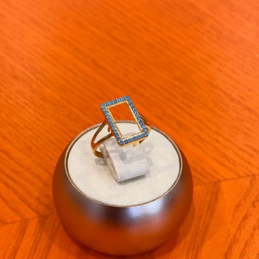 Blue frame ring  for 1 gram gold bar