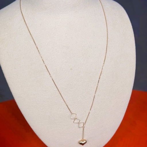 Heart and Square Necklace