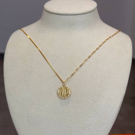 3D double-sided round necklace