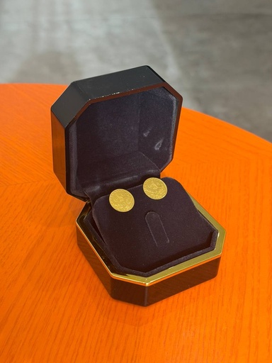 Quarter lira earrings